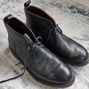 Allen Edmonds Black Leather Lace-Up Chukka Boots